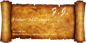 Fodor Jázmin névjegykártya